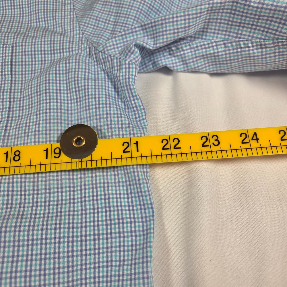 Brooks Brothers 1818 Regular Fit Blue Micro Check Cotton Dress Shirt 15.5 32/33 - Picture 6 of 8